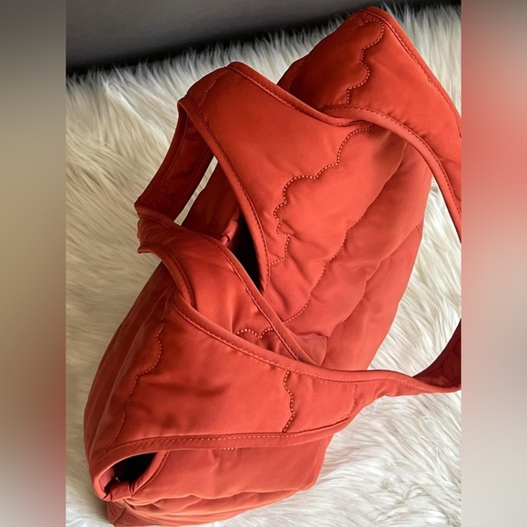 Coach Dark Orange Quilted Tote Bag - Picture 9 of 15